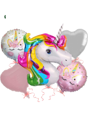 Unicorn Konseptli Folyo Balon Seti