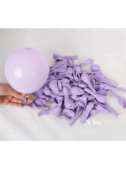 Mini Balon 5 inch 12 cm 10 Adet Makaron Lila