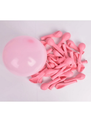 Mini Balon 5 inch 12 cm 10 Adet Makaron Pembe