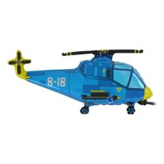 Helikopter Folyo Balon 37 inch 94x39 cm Mavi