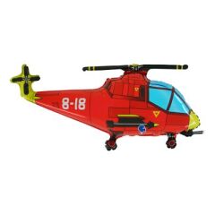 Helikopter Folyo Balon 37 inch 94x39 cm Kırmızı