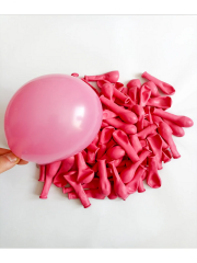 Mini Balon 5 inch 12 cm 10 Adet Koyu Pembe Pastel