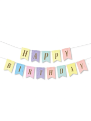 Makaron Happy Birthday Yazı Banner