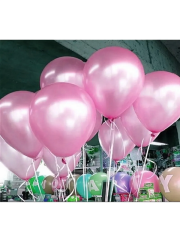 12 inch 30 cm Balon 10 Adet Metalik Pembe