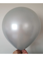 12 inch 30 cm Balon 10 Adet Metalik Gümüş