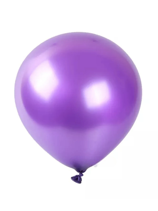 12 inch 30 cm Balon 10 Adet Metalik Mor