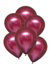 12 inch 30 cm Balon 10 Adet Metalik Bordo