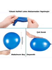 12 inch 30 cm Balon 10 Adet Metalik Fıstık Yeşili