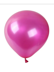 12 inch 30 cm Balon 10 Adet Metalik Fuşya