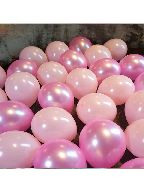 12 inch 30 cm Balon 10 Adet Metalik Pembe - Bebek Pembe