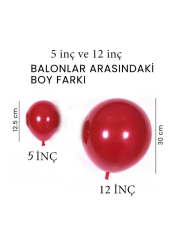 5 Inch Mini Makaron Balon 50 Adet Karışık