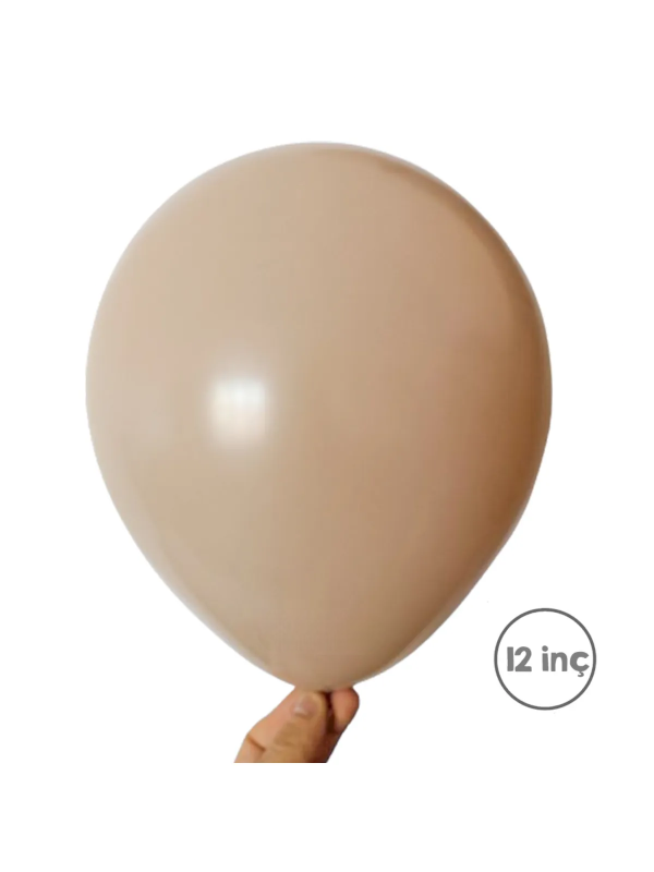 Retro Pastel Balon 10 Adet 12 Inç Fındık