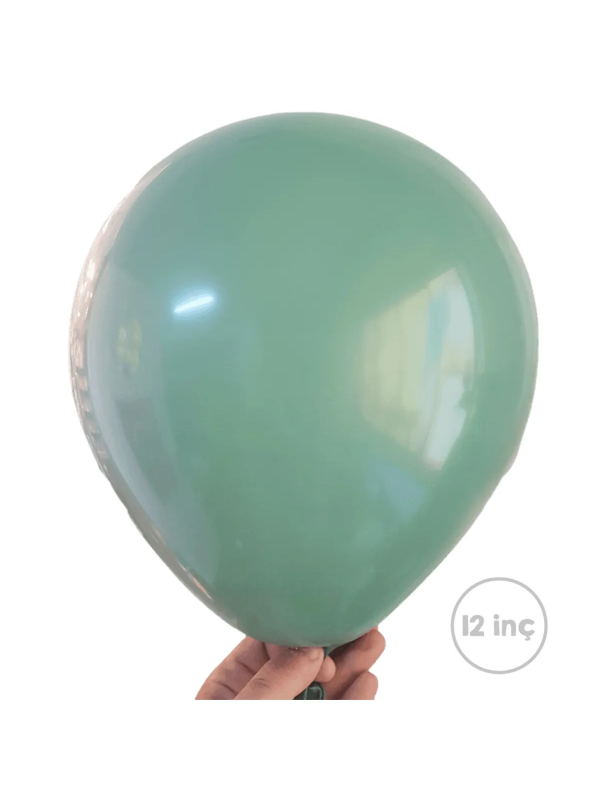 Retro Pastel Balon 10 Adet 12 Inç Adaçayı