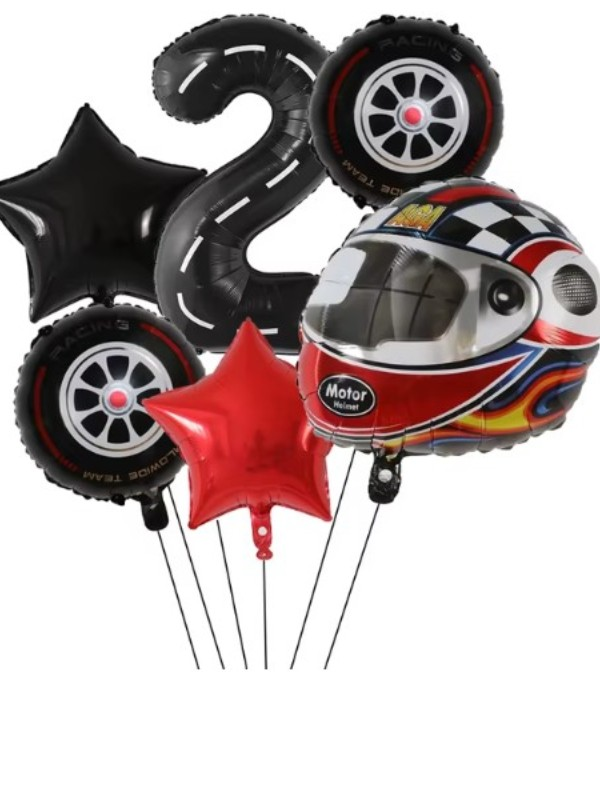 Motor Yarış Temalı Kask Yaş Balon Seti 2 Yaş