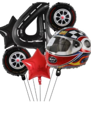 Motor Yarış Temalı Kask Yaş Balon Seti 4 Yaş