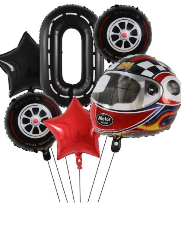 Motor Yarış Temalı Kask Yaş Balon Seti 0 Yaş