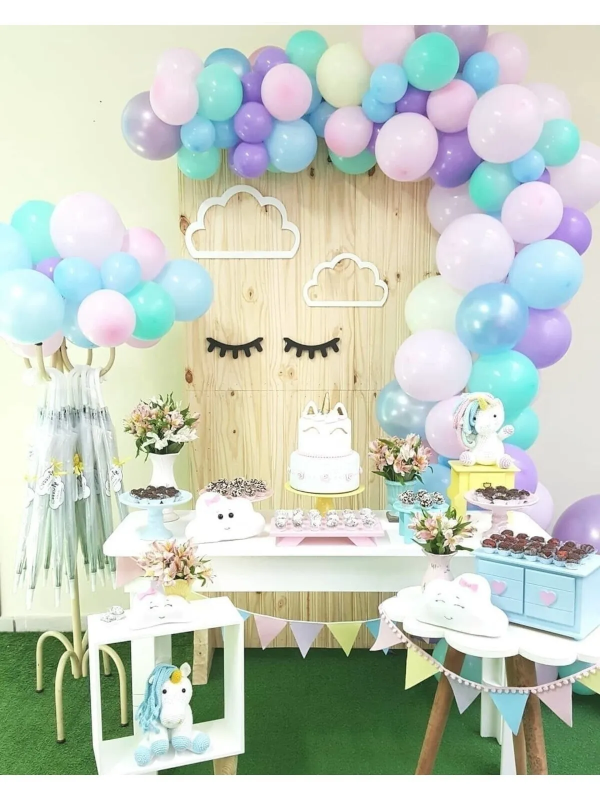 Pastel Makaron Balon Zinciri Seti