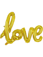 El Yazısı Love Folyo Balon GOLD