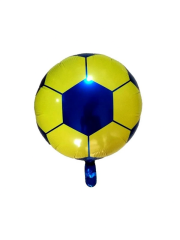 Sarı Lacivert Pastel Balon Futbol Temalı Doğum Günü Balon Seti Futbol Topu Folyo Balon 1 Yaş