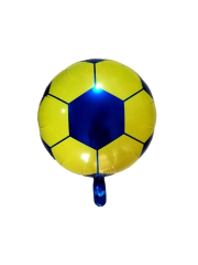 Sarı Lacivert Pastel Balon Futbol Temalı Doğum Günü Balon Seti Futbol Topu Folyo Balon 3 Yaş