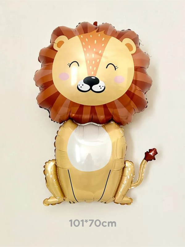 Büyük Boy Sevimli Aslan Folyo Balon 101x70cm Safari Folyo Balon