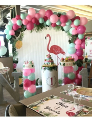 Fuşya Pembe Mint Yeşili Balon Seti 75 Adet Balon