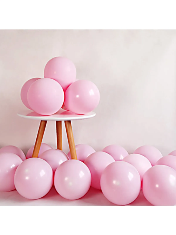 Makaron Soft Renkli Balon 12 inch 30 cm 10 ADET Pembe